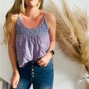 Band Of Gypsies Chiffon Tank- Olive